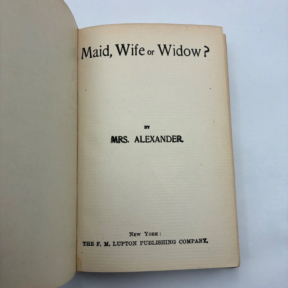 Maid Wife or Widow Mrs Alexander Antique Daisy Series Lupton Floral 1898–1901